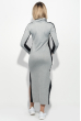 Платье женское с разрезами по бокам 70PD5005 серый меланж