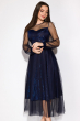 Фатиновое платье 120POI19075-1 темно-синий