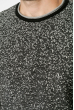 Джемпер с мелкими вкраплениями 520F005 черно-серый