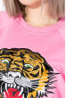 Свитшот женский с нашивкой «Тигр» 82PD919 розовый фуксия