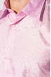 Рубашка мужская однотонная с перламутровым узором 50P043 розовый