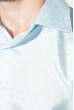Рубашка мужская однотонная с перламутровым узором 50P043 голубой