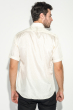 Рубашка мужская однотонная с перламутровым узором 50P043 шампань