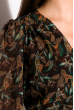 Легкое шифоновое платье  120PSD723 коричнево-зеленый