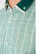 Рубашка мужская двойной воротник, принт полоска 50P2018-3 светло-зеленый