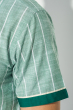 Рубашка мужская двойной воротник, принт полоска 50P2018-3 светло-зеленый