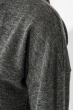 Пуловер женский с рукавом, собранным по манжету 64PD274 темно-серый меланж