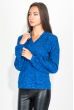 Пуловер женский с рукавом, собранным по манжету 64PD274 электрик меланж