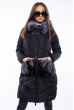 Женская куртка с мехом на карманах 120PSKL2169 черный