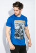 Футболка мужская яркая 168F017 синий