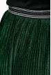 Юбка женская гофрированная, люрикс 68PD045 зеленый люрикс