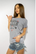 Футболка женская с надписью 85F280 серый