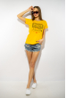 Футболка женская с надписью 85F280 желтый