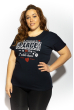 Футболка женская с надписью 85F280 черный