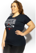 Футболка женская с надписью 85F280 черный