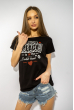 Футболка женская с надписью 85F280 черный