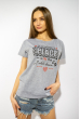 Футболка женская с надписью 85F280 серый