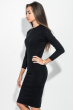 Платье женское приталенное,  на флисе 275V001-1 черный
