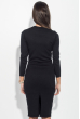 Платье женское приталенное,  на флисе 275V001-1 черный
