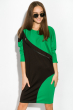 Платье декорированное змейкой 120PO7642 зеленый