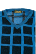 Джемпер мужской рисунок квадрат 169V004-1 черно-голубой