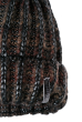 Шапка женская однотонная, вязаная 65PF2440 черно-коричневый