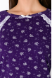 Ночная женская сорочка 107P13-1 фиолетово-белый / белый