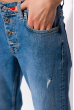 Женские однотонные джинсы 148P087 светло-синий