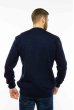 Пуловер однотонный 85F224 темно-синий