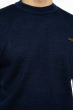 Пуловер однотонный 85F224 темно-синий