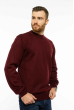 Пуловер однотонный 85F224 вишневый
