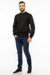 Пуловер однотонный 85F224 темно-серый
