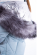 Женская куртка с пайетками на карманах 120PSKL5121 сизый