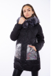 Женская куртка с пайетками на карманах 120PSKL5121 черный