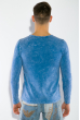 Свитшот мужской с написью на груди 32P046 голубой варенка