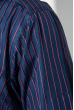Рубашка мужская в полоску, с карманом 50PD869-41 темно-синий / полоска