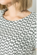 Блуза женская с узором и коротким рукавом19PL145 бело-черный