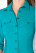 Рубашка женская с рукавом 3/4 118P005 бирюзовый