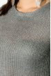 Платье женское с круглым вырезом 64PD236-1 серо-черный
