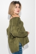 Джемпер женский приспущенное плечо 283V001 хаки