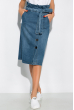 Джинсовая юбка модного покроя 120PAML063 светло-синий