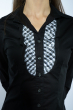 Рубашка женская на пуговицах 118P290 черно-белый