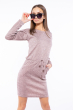 Платье приталенного покроя 110P040 пудровый