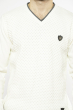 Стильный мужской пуловер 85F190 молочный