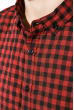 Рубашка мужская в клетку 511F003-3 бордово-черный