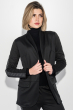 Костюм женский (брюки, пиджак) с контрастной полосой 72PD203 черно-грифельный