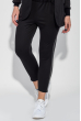 Костюм женский (брюки, пиджак) с контрастной полосой 72PD203 черно-грифельный