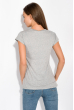 Принтованная женская футболка 147P016-13 светло-серый меланж