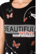 Принтованная женская футболка 147P016-13 черный