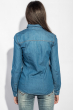 Рубашка женская джинсовая тонкая 248F004 светло-синий
